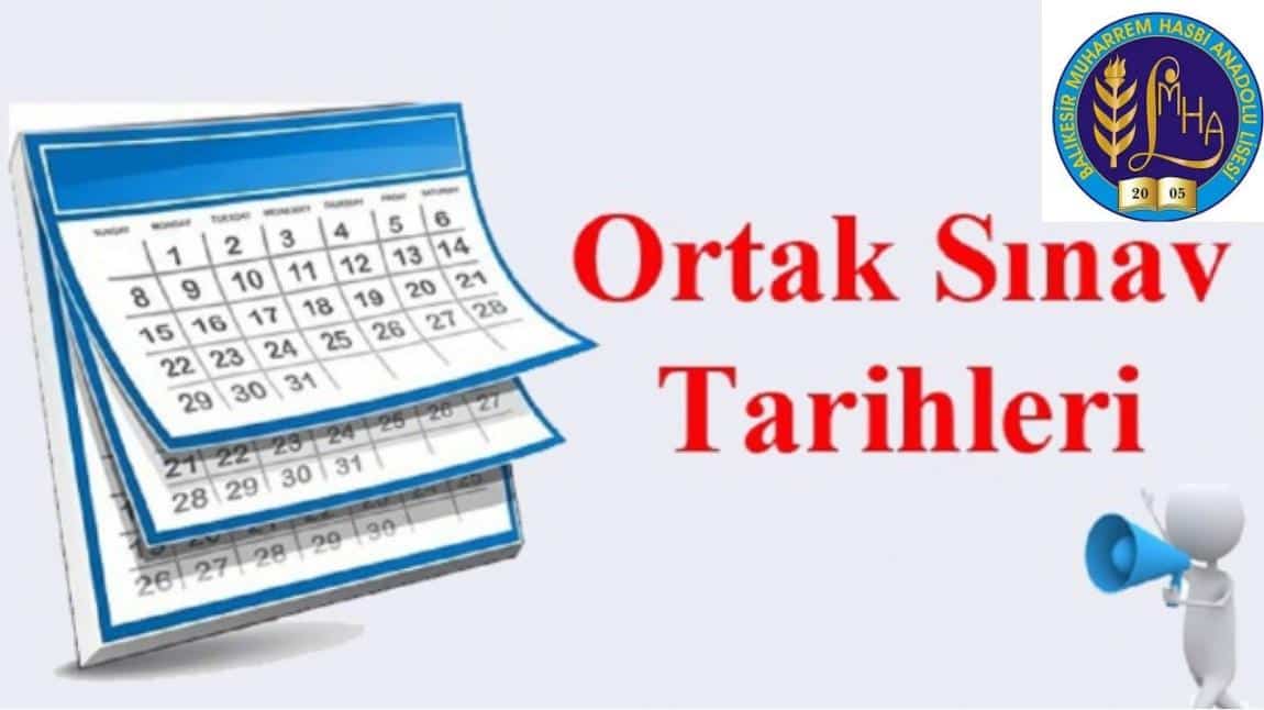 2. Dönem 1.Ortak sınav Tarihleri